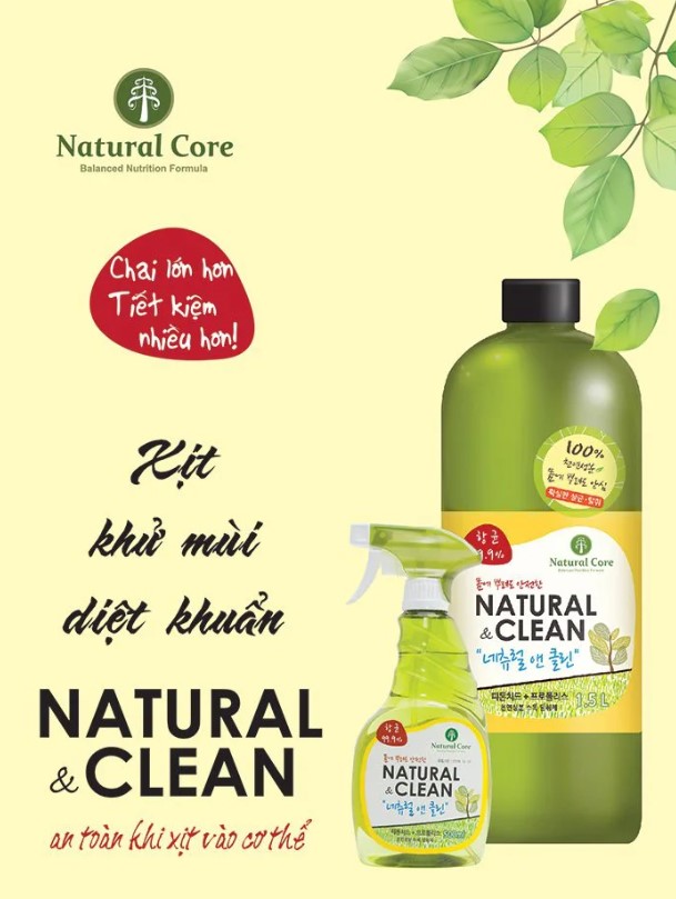 Xịt khử mùi diệt khuẩn natural clean - chó , mèo 500 ml