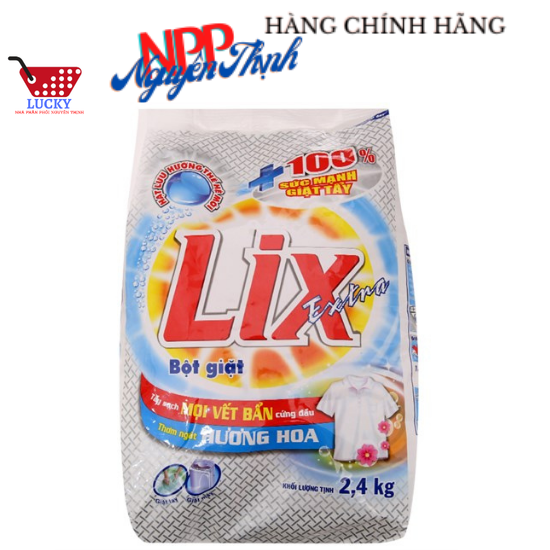 Bột giặt Lix Extra Hương hoa 2,4kg