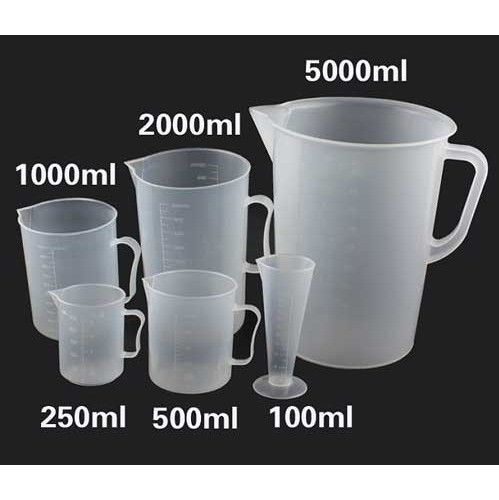 CA ĐONG CHỊU NHIỆT ĐỊNH LƯỢNG PHA CHẾ, CỐC NHỰA TRONG SUỐT VẠCH CHIA RÕ RÀNG CÁC SIZE