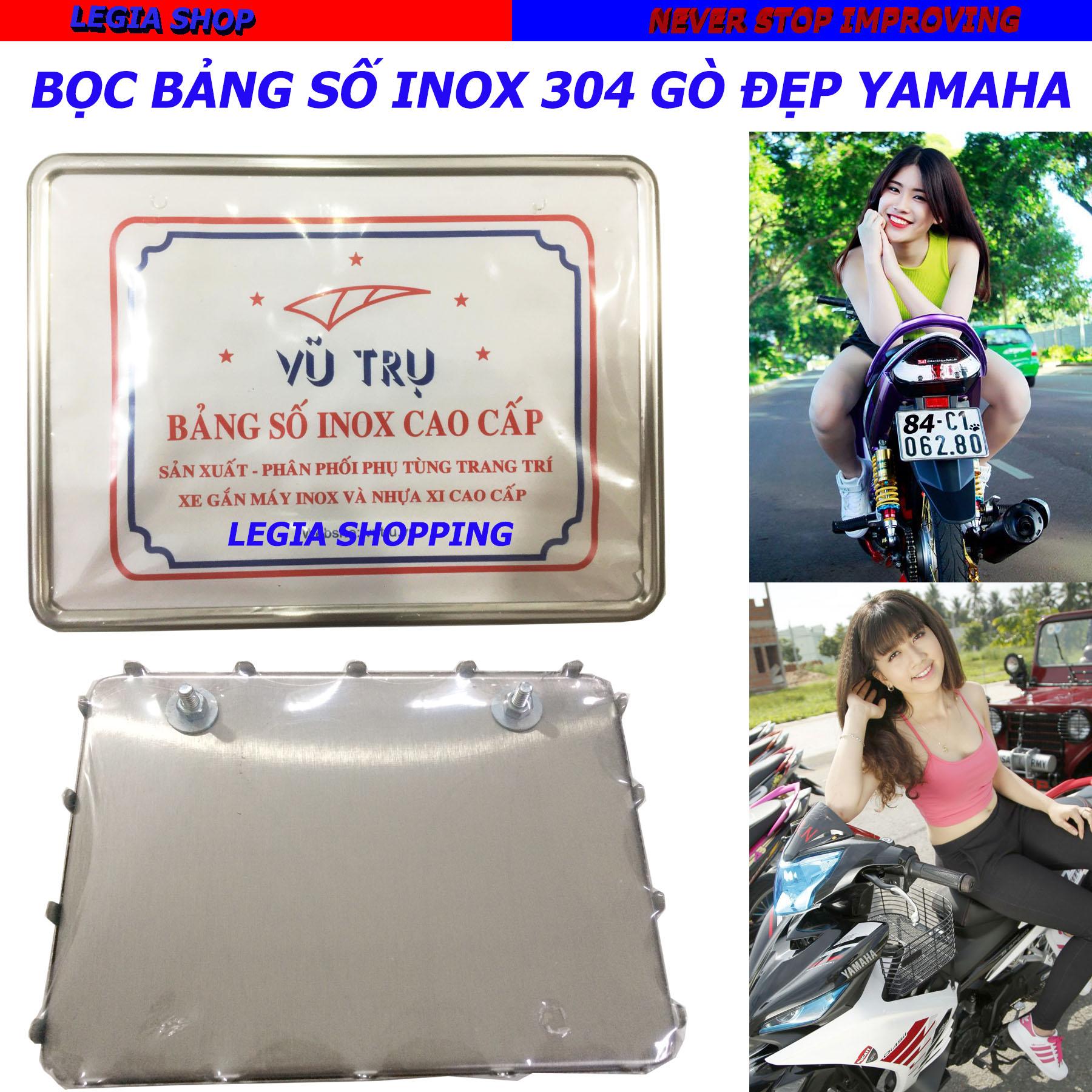 BỌC BẢNG SỐ - KẸP BIỂN SỐ INOX GÒ ĐẸP ĐỦ PHỤ KIỆN GẮN XE YAMAHA EXCITER SIRIUS NOVOU