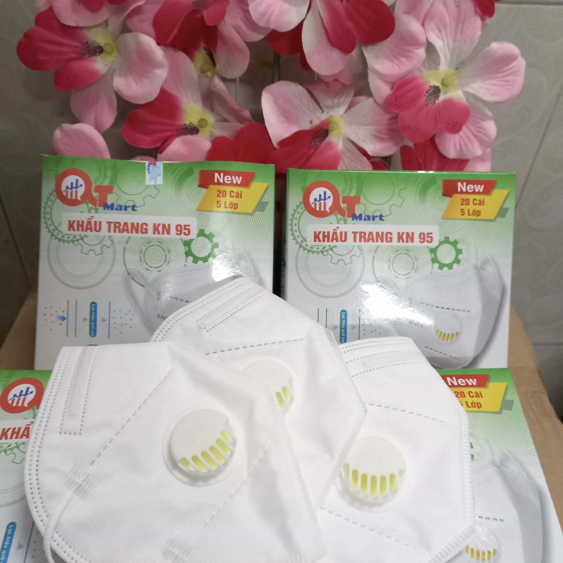 Hộp 10 cái Khẩu trang N95 khán khuẩn chống bụi, kháng virus