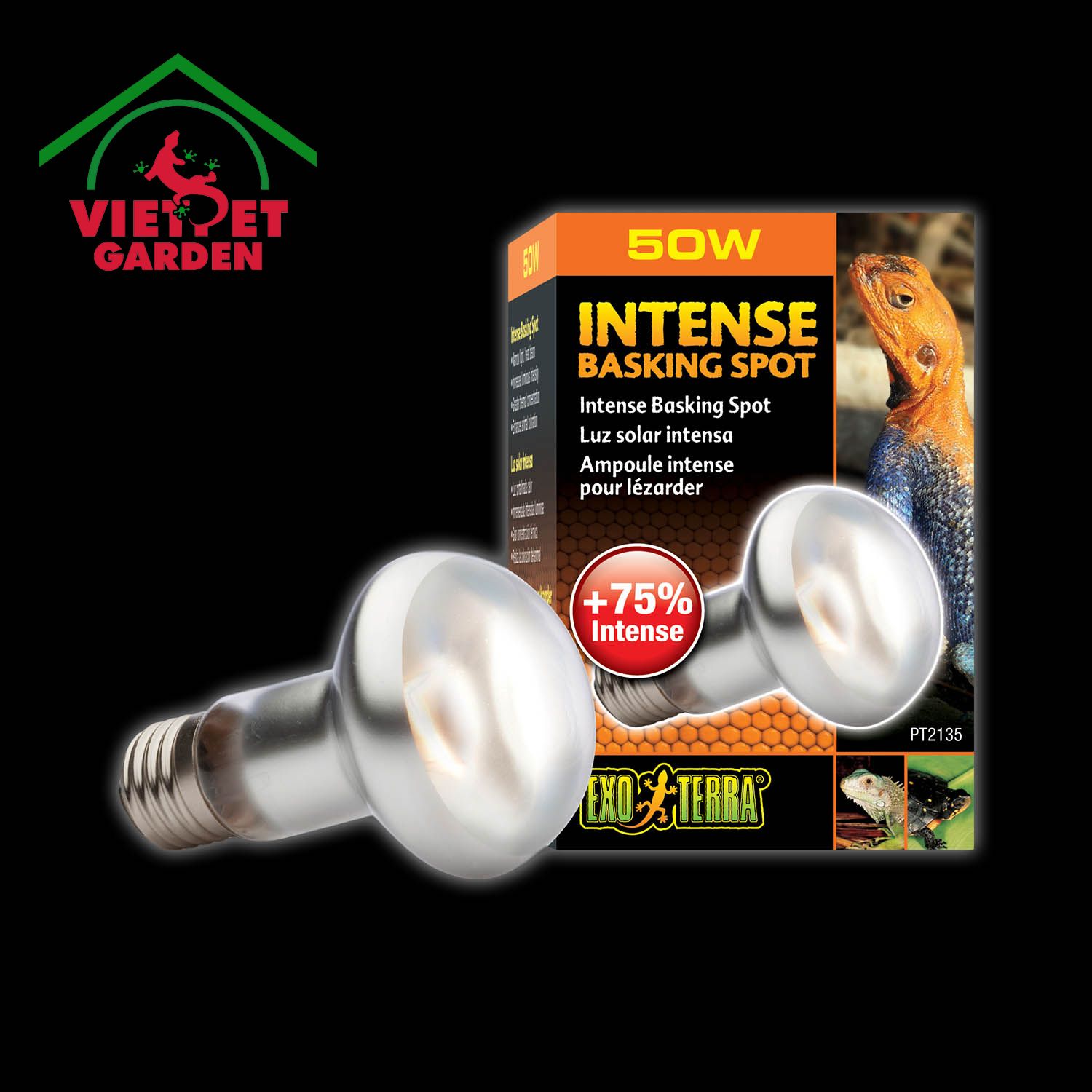 Đèn UVA Intense - hãng Exoterra - Đèn sưởi chuyên dụng cho bò sát sa mạc - Vietpetgarden