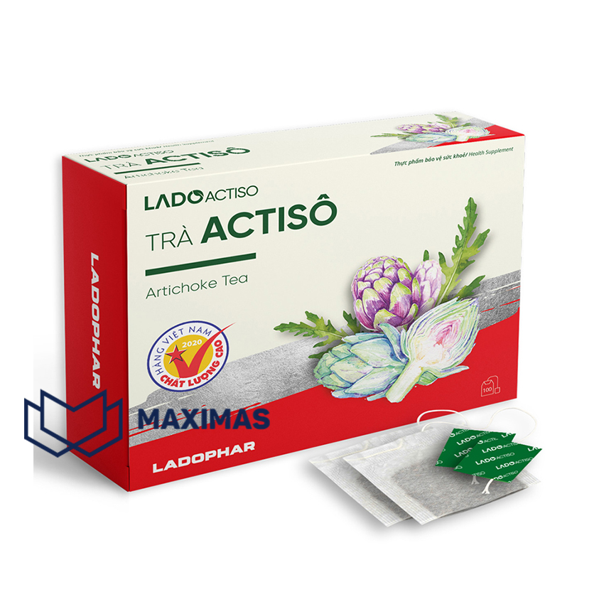 Trà Atiso Ladophar hộp 100 túi lọc thức uống mỗi ngày cho sức khỏe của Bạn - Actiso Maximas