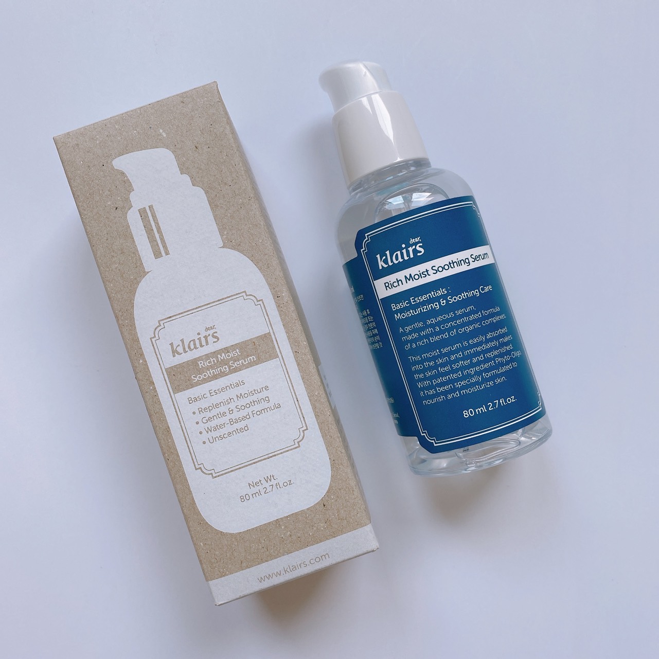 Tinh chất dưỡng ẩm và làm mịn da Dear Klairs Rich Moist Soothing Serum 80ml - Không Hương Liệu