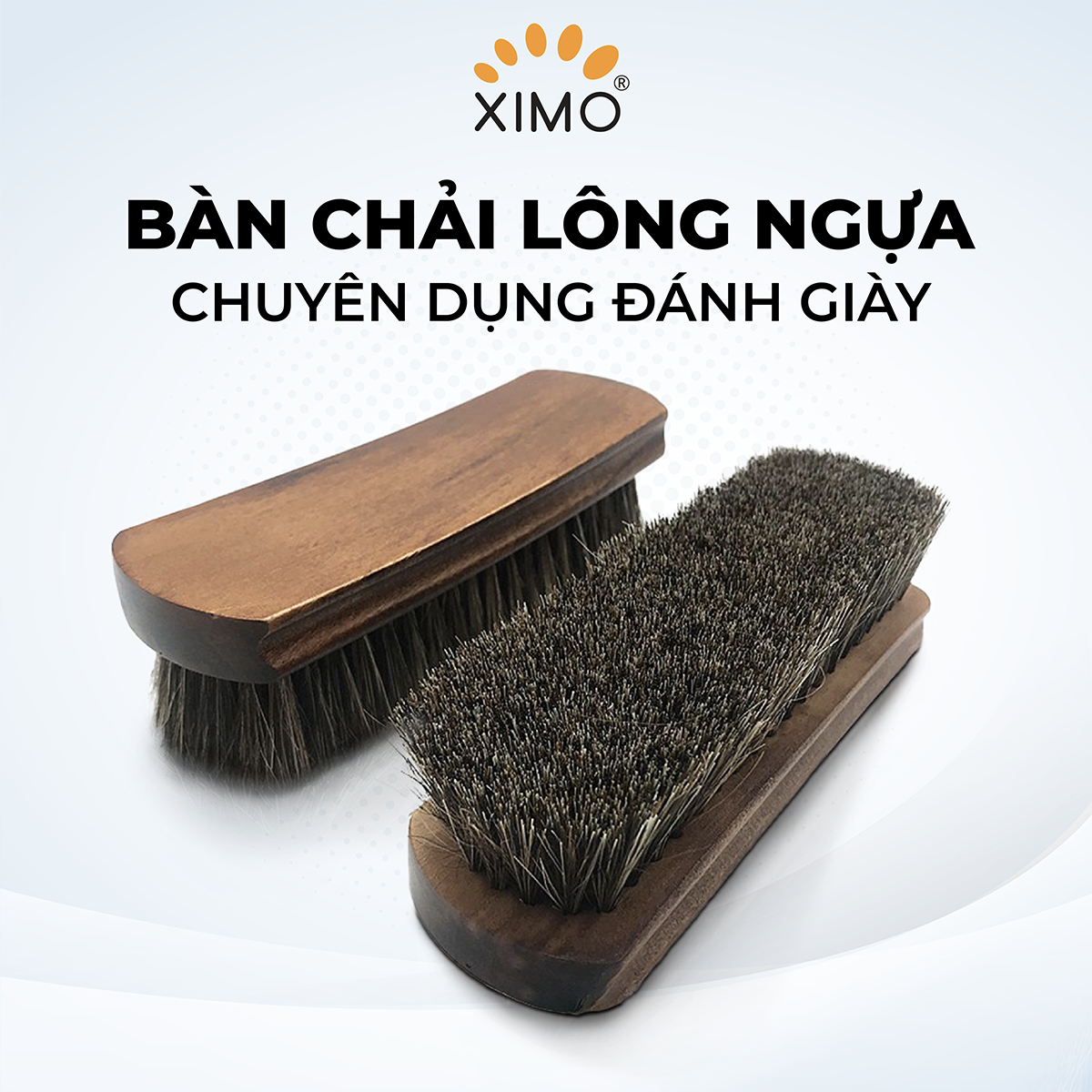 Bàn chải lông ngựa dành cho dân đánh giày XIMO chuyên dụng BCDG09
