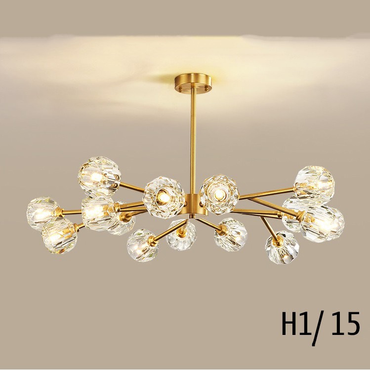 Đèn chùm trang trí,đèn trần phong cách hiện đại châu âu bóng led siêu sáng 3 màu thích hợp cho không gian phòng khách.