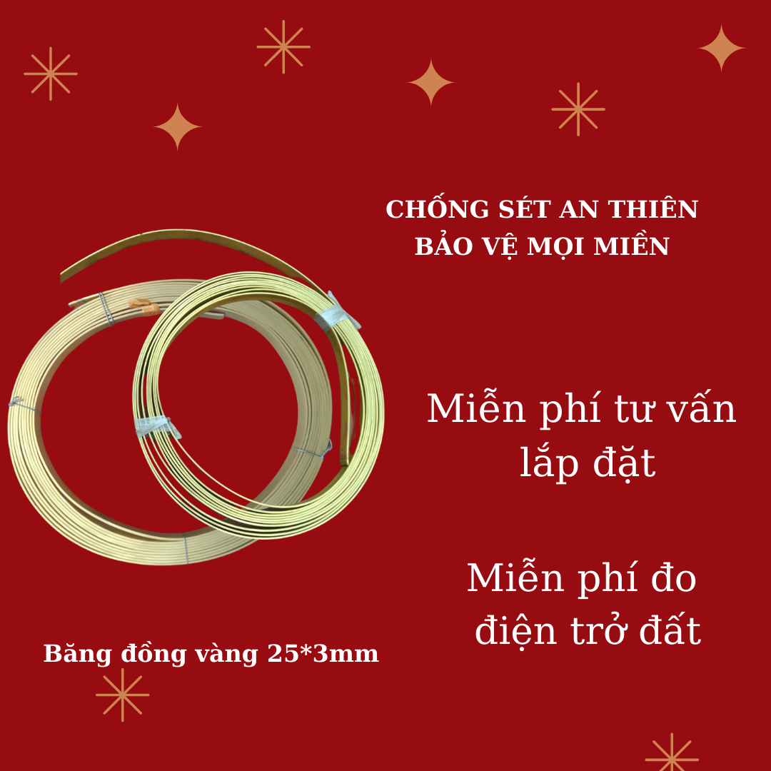 Băng đồng tiếp địa, băng đồng vàng 25x3mm