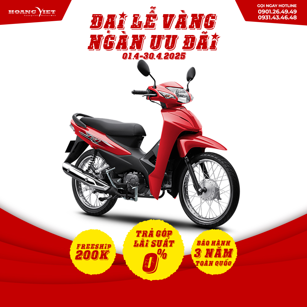 Xe Máy Honda Wave ALPHA 110cc 2024 - Phiên Bản Tiêu Chuẩn