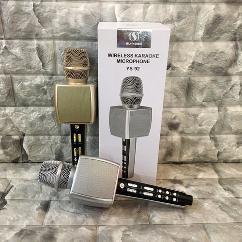 【Tổng Kho Mic Karaoke】 | Hàng Chính Hang Giá Bao Rẻ‎ , Mic Hát Karaoke Không Dây | Chống Hú, Chất Âm Cực Hay‎, Mic Karaoke Kèm Loa Bluetooth YS 92, Micro Karaoke Bluetooth SU-YOSD YS-92 - Hang nhập khau, Bh 12 Tháng