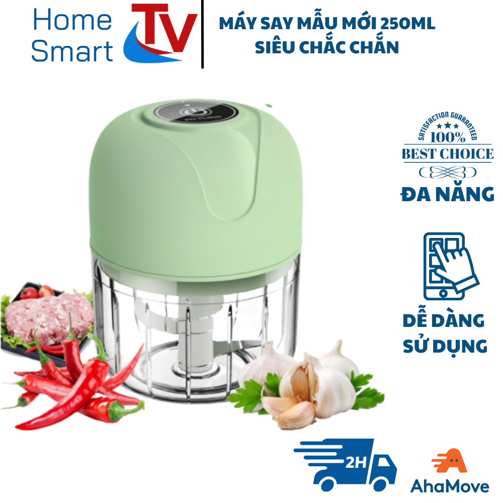 Máy xay tỏi ớt, máy say tỏi ớt cầm tay mini, Máy xay mini cầm tay đa năng sạc pin cao cấp xay tỏi ớt, hành, rau củ quả dung tích 250ml máy xay thịt cầm tay làm xúc xích,máy say sinh tố mini cầm tay,xay cả đá