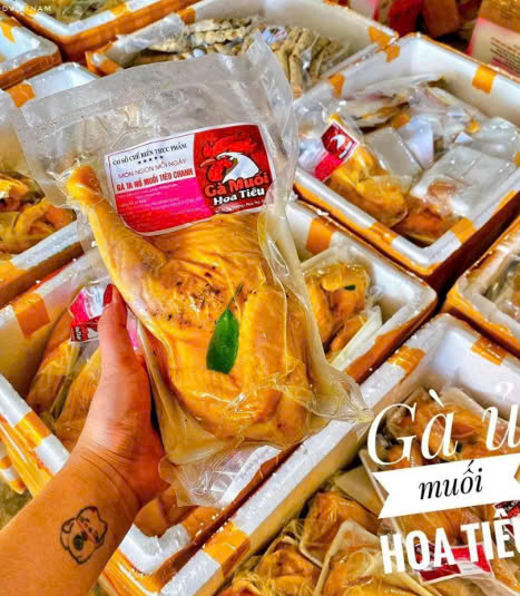Gà ta ủ muối hoa tiêu - vỉ nữa con (giao HCM)