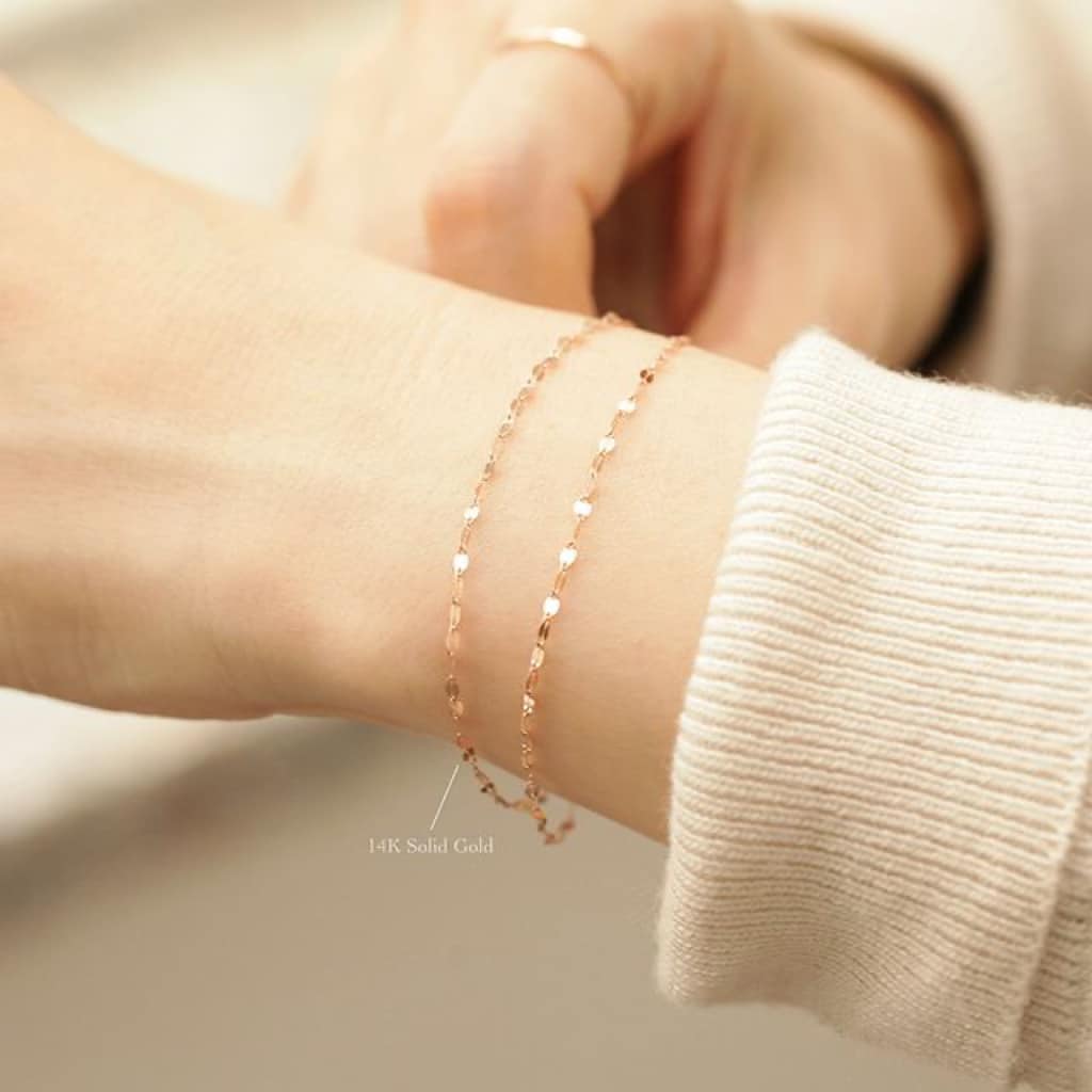 Lắc tay vàng 14k - moon jewelry