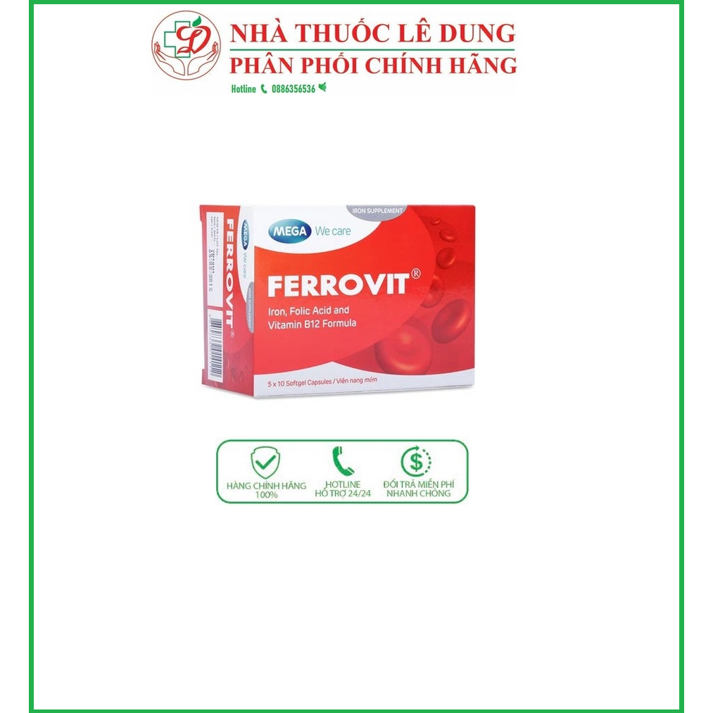 ✅ [Chính Hãng] Ferrovit - Viên uống bổ máu, bổ sung sắt cho phụ nữ có thai và trẻ em
