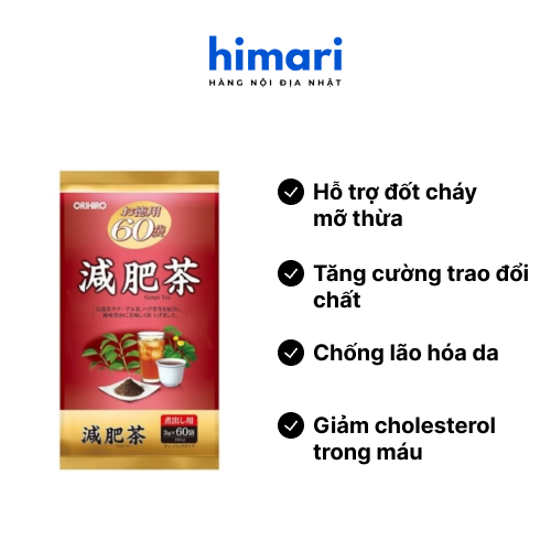 Orihiro - Trà giảm mỡ bụng Genpi 60 Gói