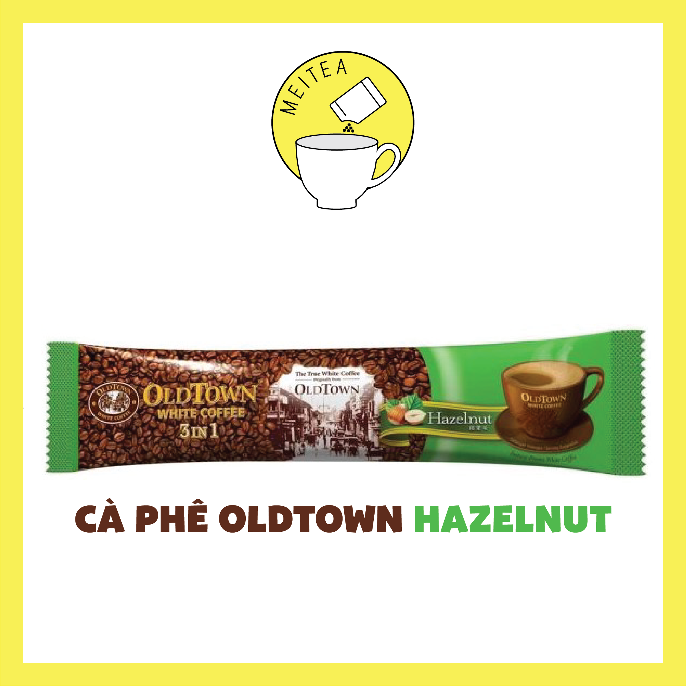 1 gói lẻ cà phê hạt dẻ Oldtown Hazelnut Coffee Malaysia - 38g