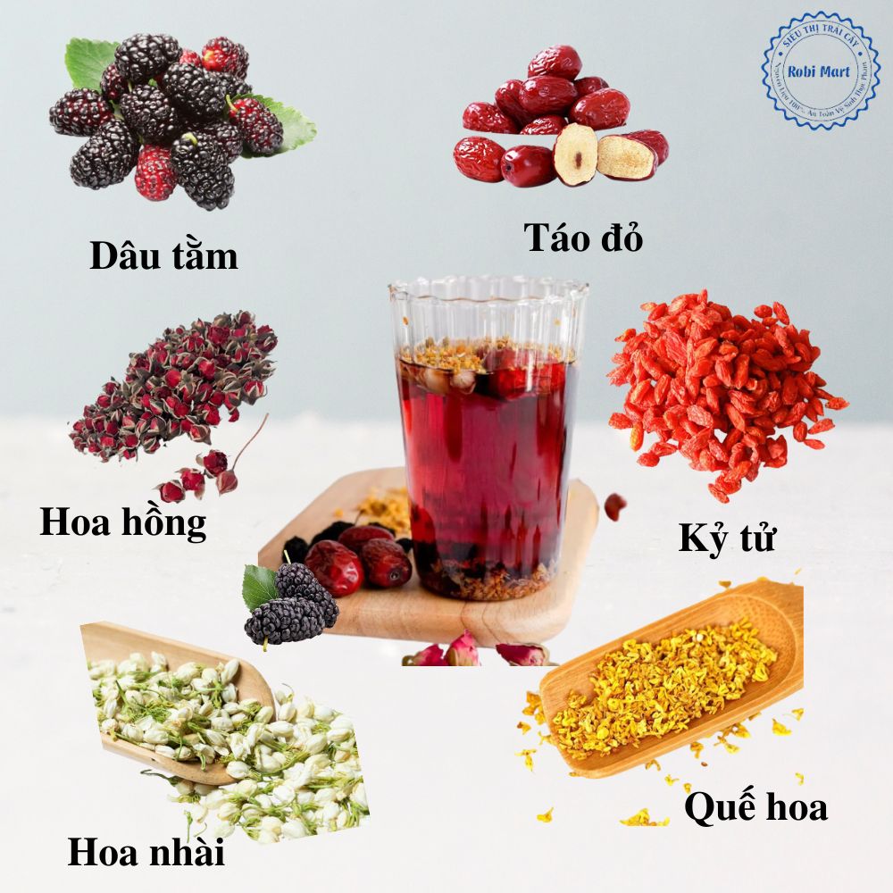 Set trà dâu tằm lục vị thanh nhiệt cơ thể