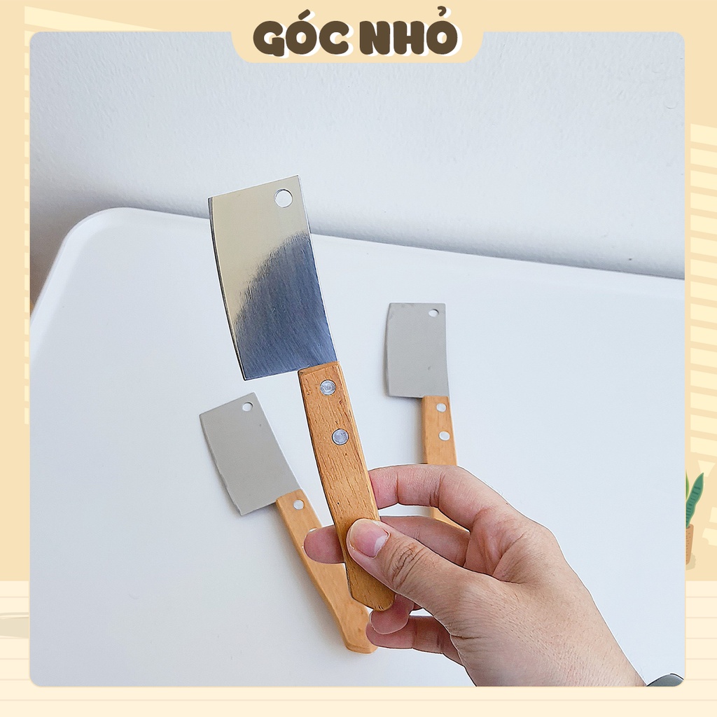 Dao rọc giấy mini unbox dao decor cán gỗ, cắt bánh ngọt