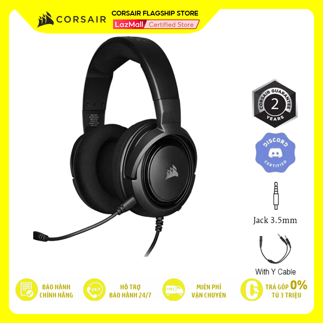 Tai nghe Corsair HS35 Stereo Carbon