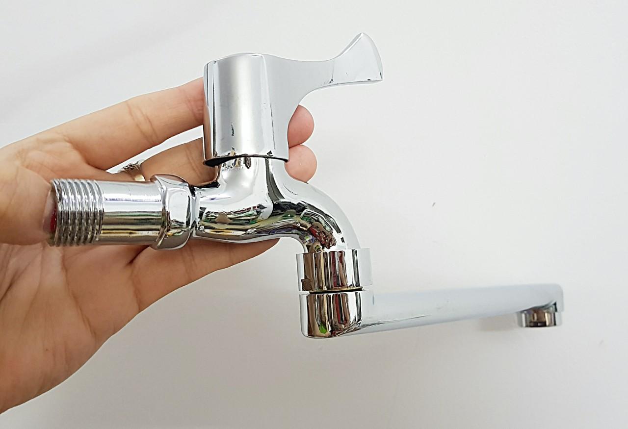 [HCM]Vòi rửa chén lạnh âm tườngvòi hồ nối dài xi bóng cao cấp VH4010 KOREA