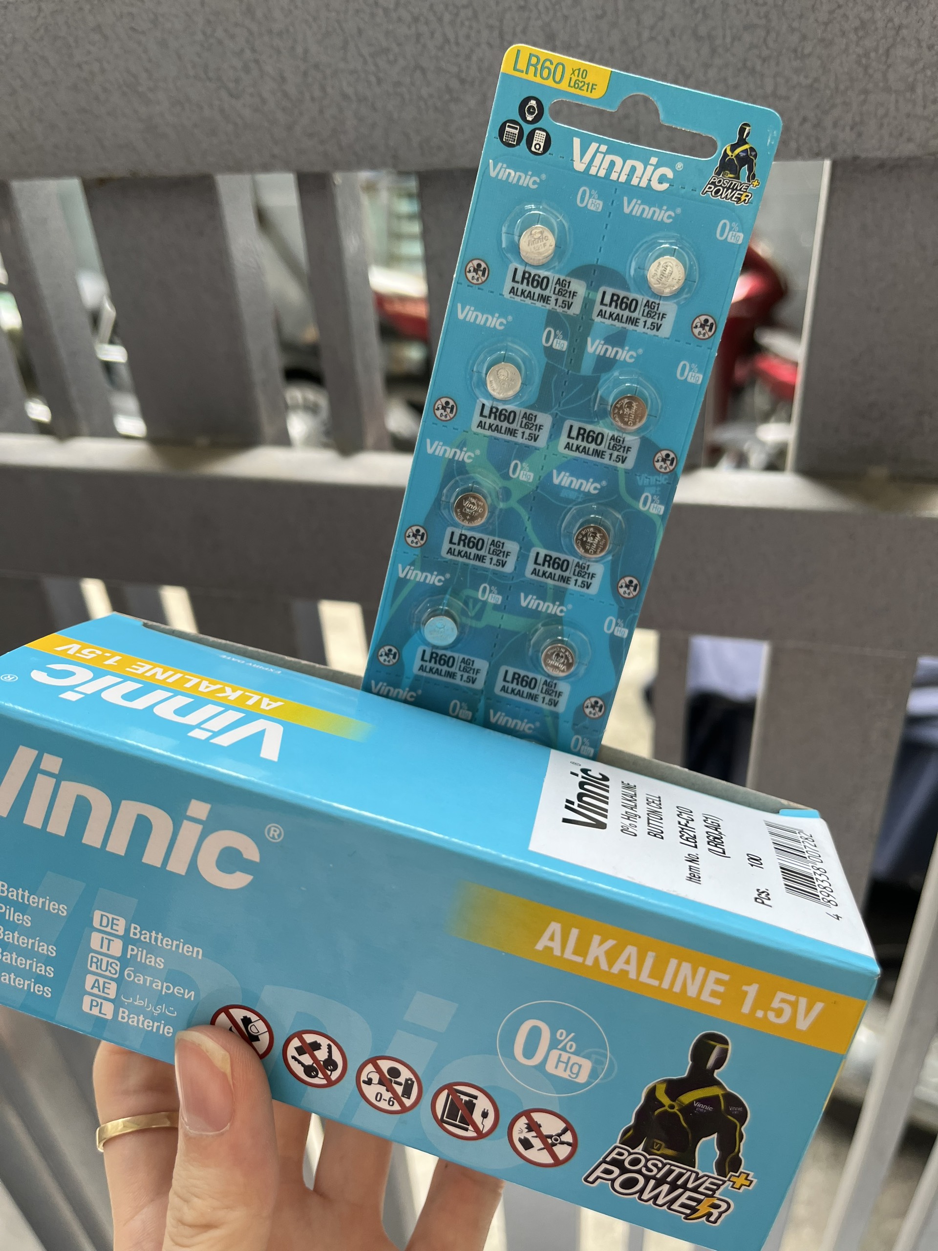 Vỉ 10 viên pin l621f lr60 ag1 sr621sw vinnic 621 364 164