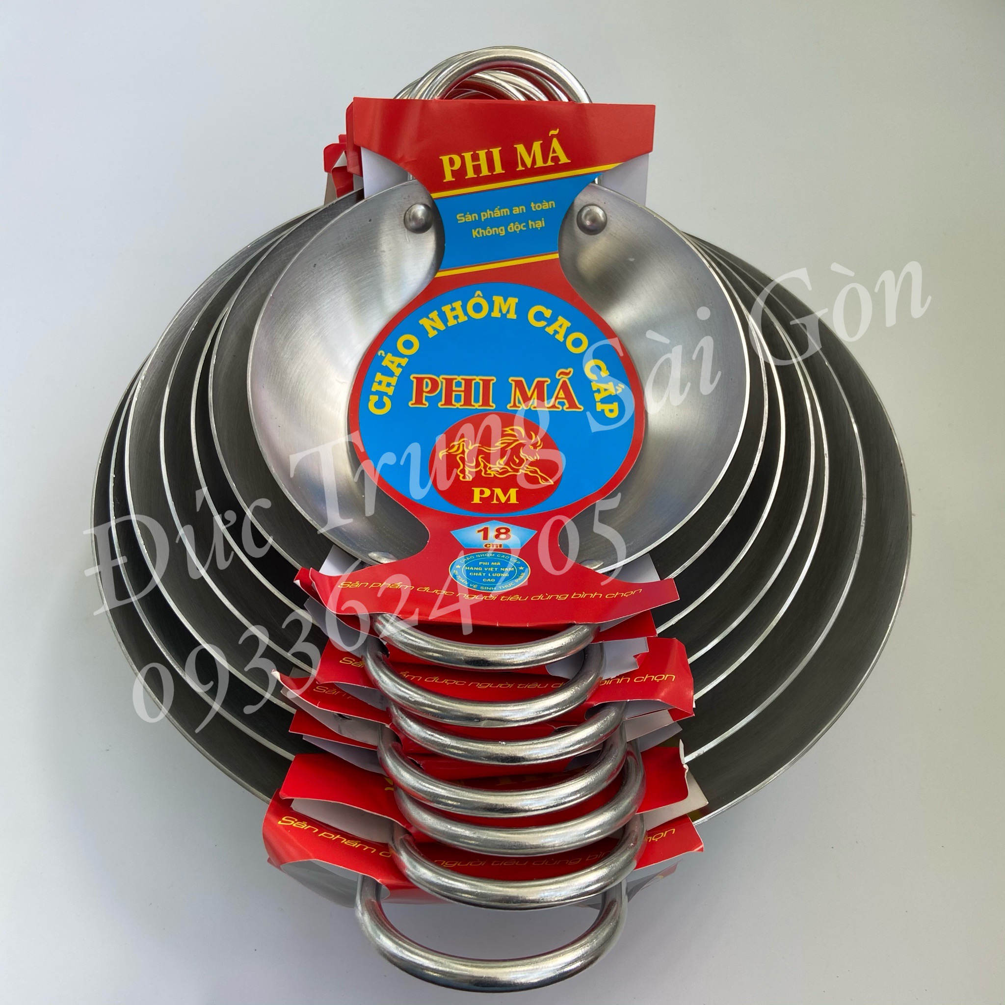 Chảo nhôm bóng 2 quai dày đặc biệt( Phi Mã)