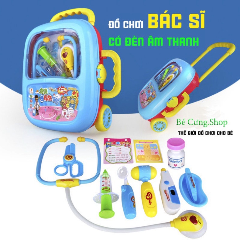 Vali kéo đồ chơi bác sĩ có Đèn và Âm thanh mô phỏng