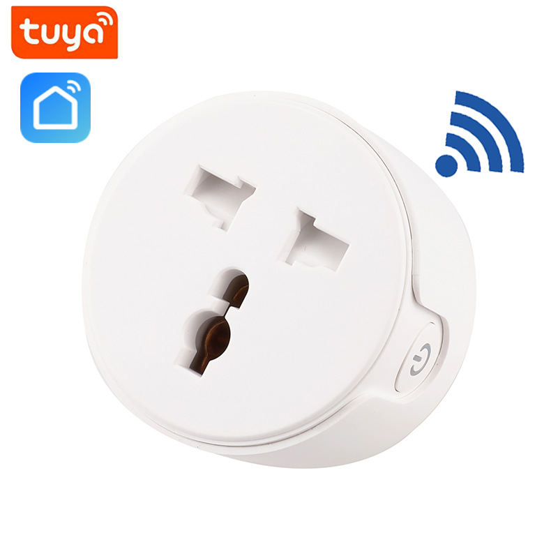 Ổ Cắm Thông Minh wifi Tuya 10A,Ổ Cắm điều khiển từ xa chống cháy, có thể hẹn giờ