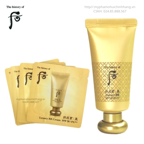 Xả hàng giá sỉ Combo 10 Gói Kem trang điểm Whoo Luxury Bb Cream sample dưỡng da chống nắng che khuyết điểm sáng tự nhiên