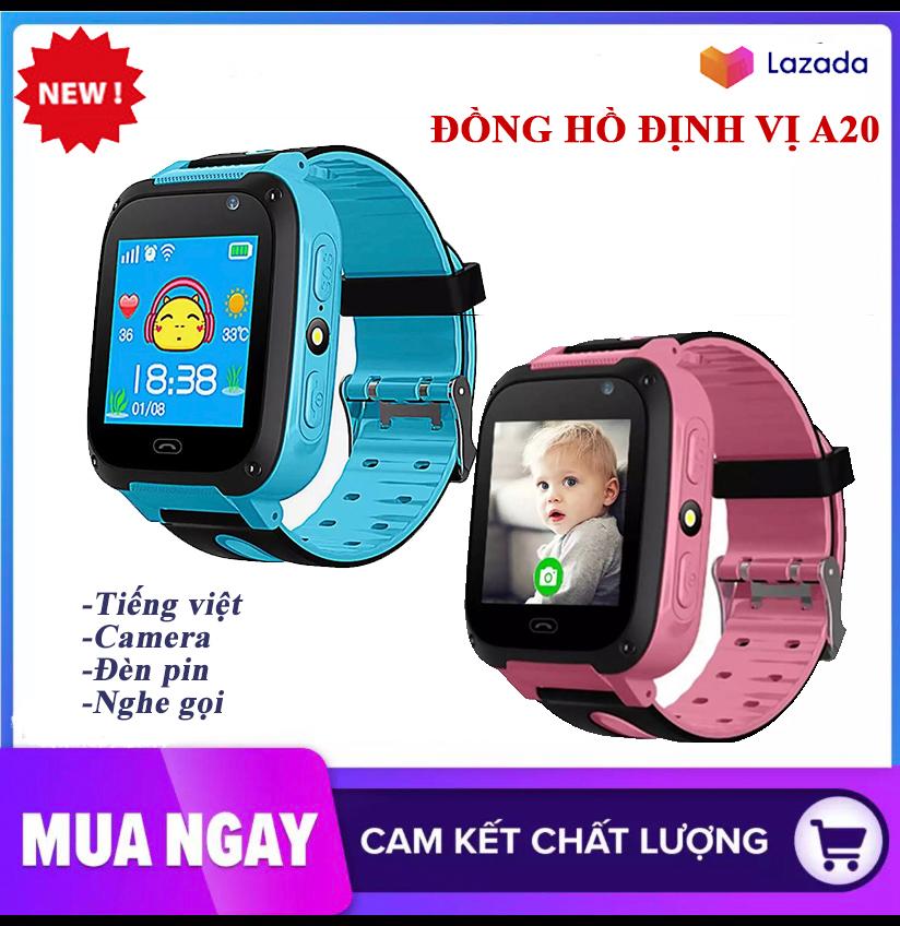 [Tiếng việt] Đồng hồ định vị  trẻ em smartkid A20 Nghe gọi , Nhắn tin thoại hai chiều,màn hình cảm ứng,gọi khẩn cấp SOS,báo thức, tự tìm kiếm thiết bị