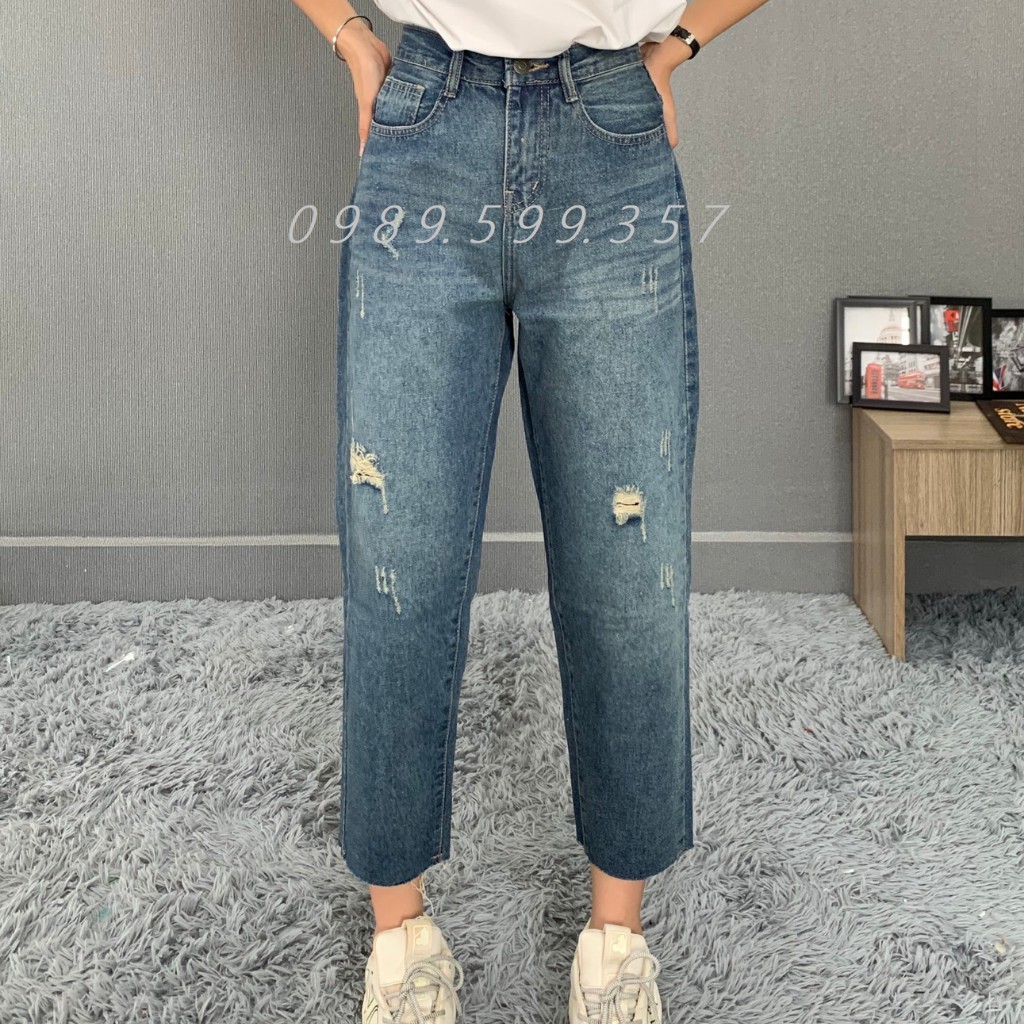 QUẦN JEAN BAGGY NỮ, ỐNG RỘNG LƯNG CAO HÀNG QUẢNG CHÂU CAO CẤP (BGJR)