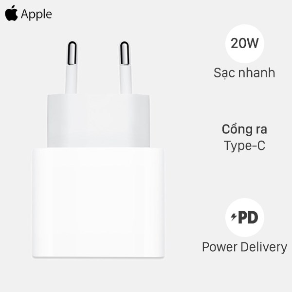 Cốc sạc type c 20w ch.ính hã.ng a.pple
