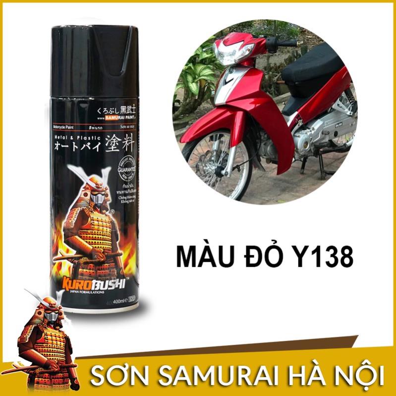 Chai sơn xịt samurai màu đỏ candy y138