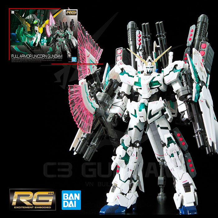 [HCM]"MÔ HÌNH LẮP RÁP GUNDAM BANDAI RG 30 1/144 UNICORN FULL ARMOR GUNPLA TỪ NHẬT BẢN"