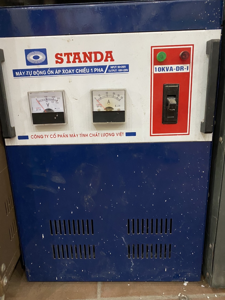 ỔN ÁP STANDA 10KW GIẢI 50-250V, HÀNG TỒN KHO