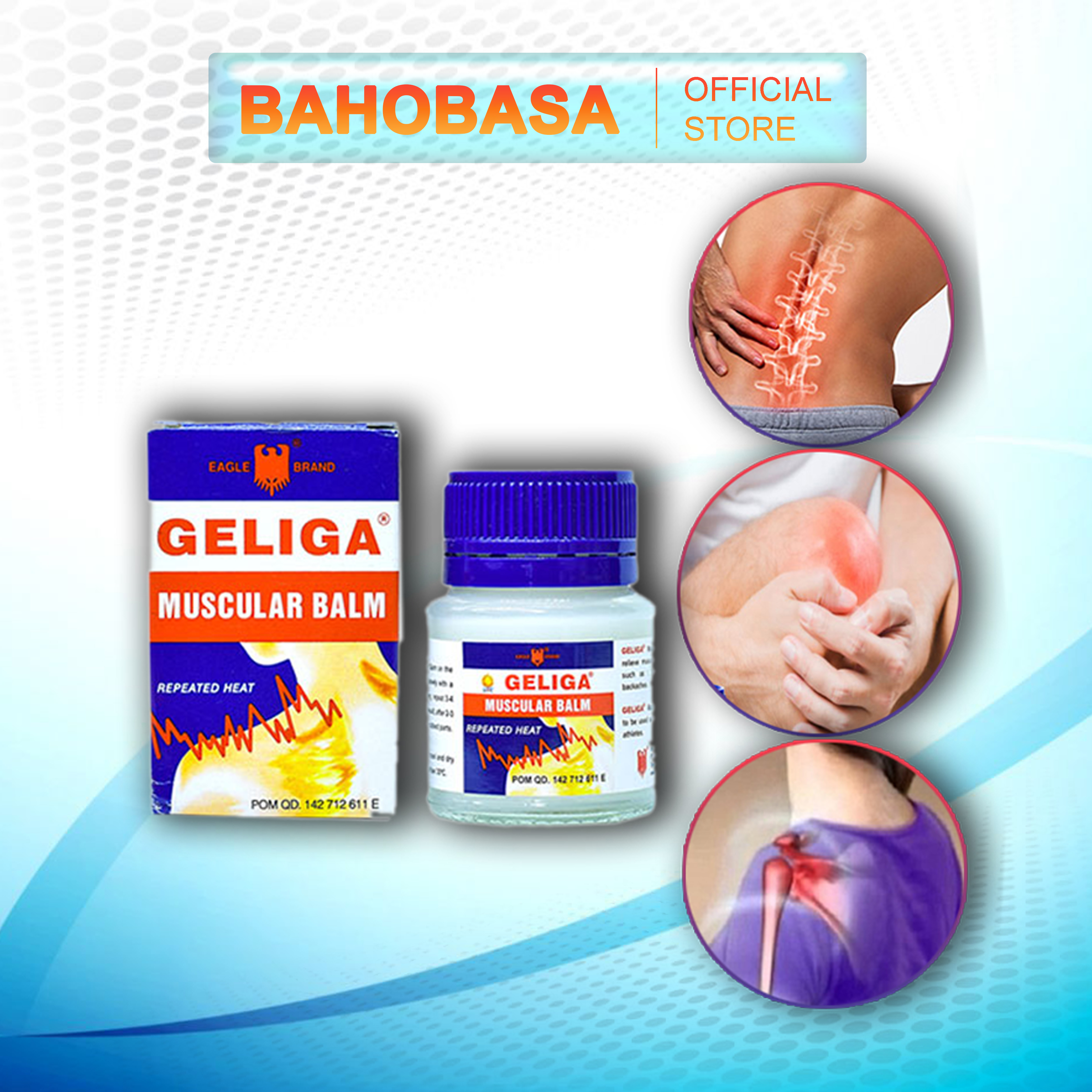 Dầu cù là lửa Geliga Muscular Balm 40Gram đau nhức mõi tê bì chân tay xoa lòng bàn chân ngủ ngon