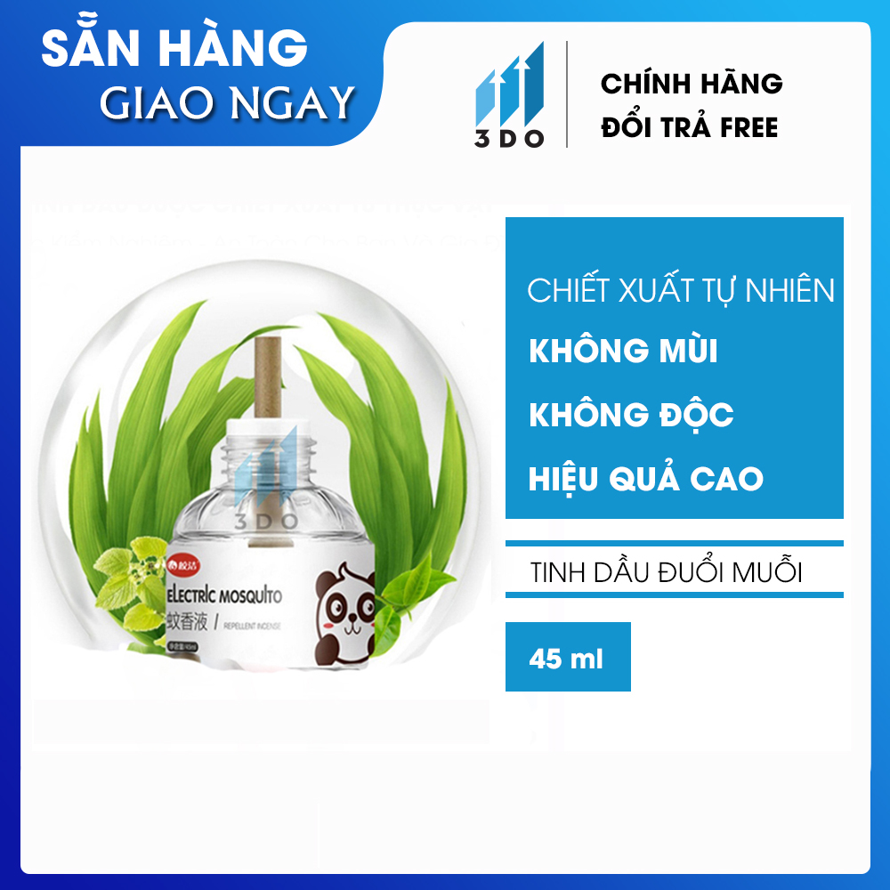Tinh dầu đuổi muỗi gấu trúc 45ml , sử dụng 300h liên tục, không màu không mùi, an toàn với sức khỏe