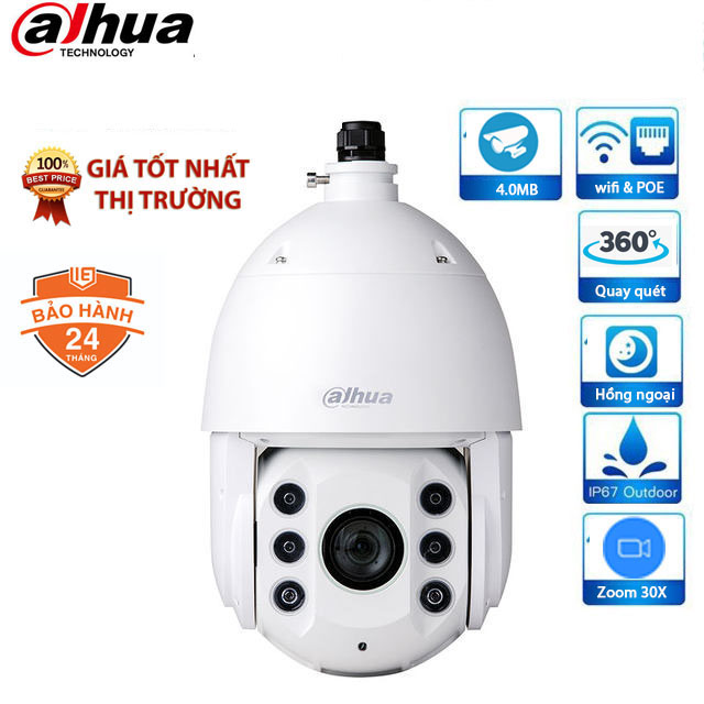 Camera ip hồng ngoại quay quét ptz dahua dh-sd6c82fb-gn 2.0 và 4.0