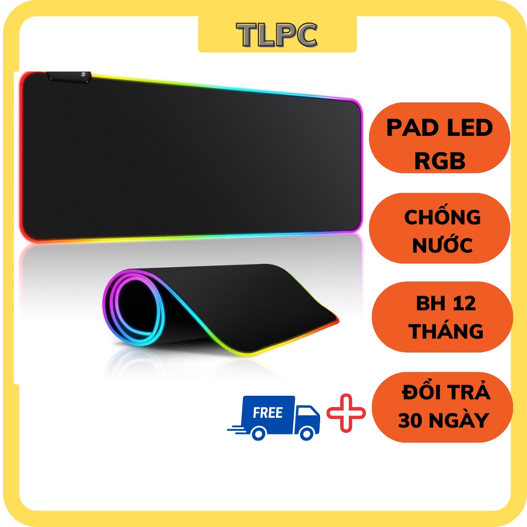Lót chuột cỡ lớn led rgb pad chuột cỡ lớn nhiều mẫu full box 90x40 80x30 siêu dày, bền chống nước bảo hành 12 tháng