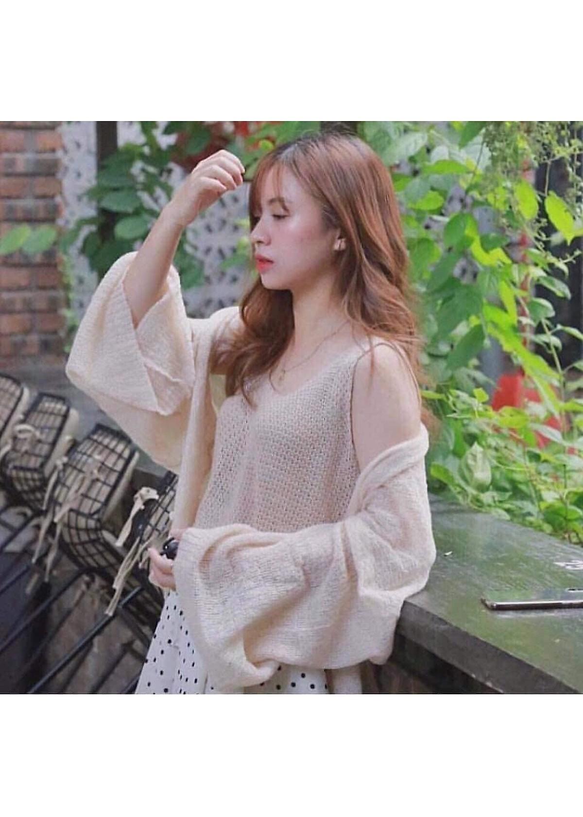 [HCM]Áo carddigan len lưới mỏng phong cách Hàn Quốc
