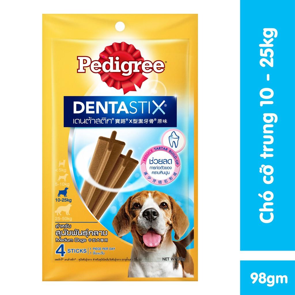 Xương gặm sạch răng cho chó trên 10kg Pedigree Dentastix 98g