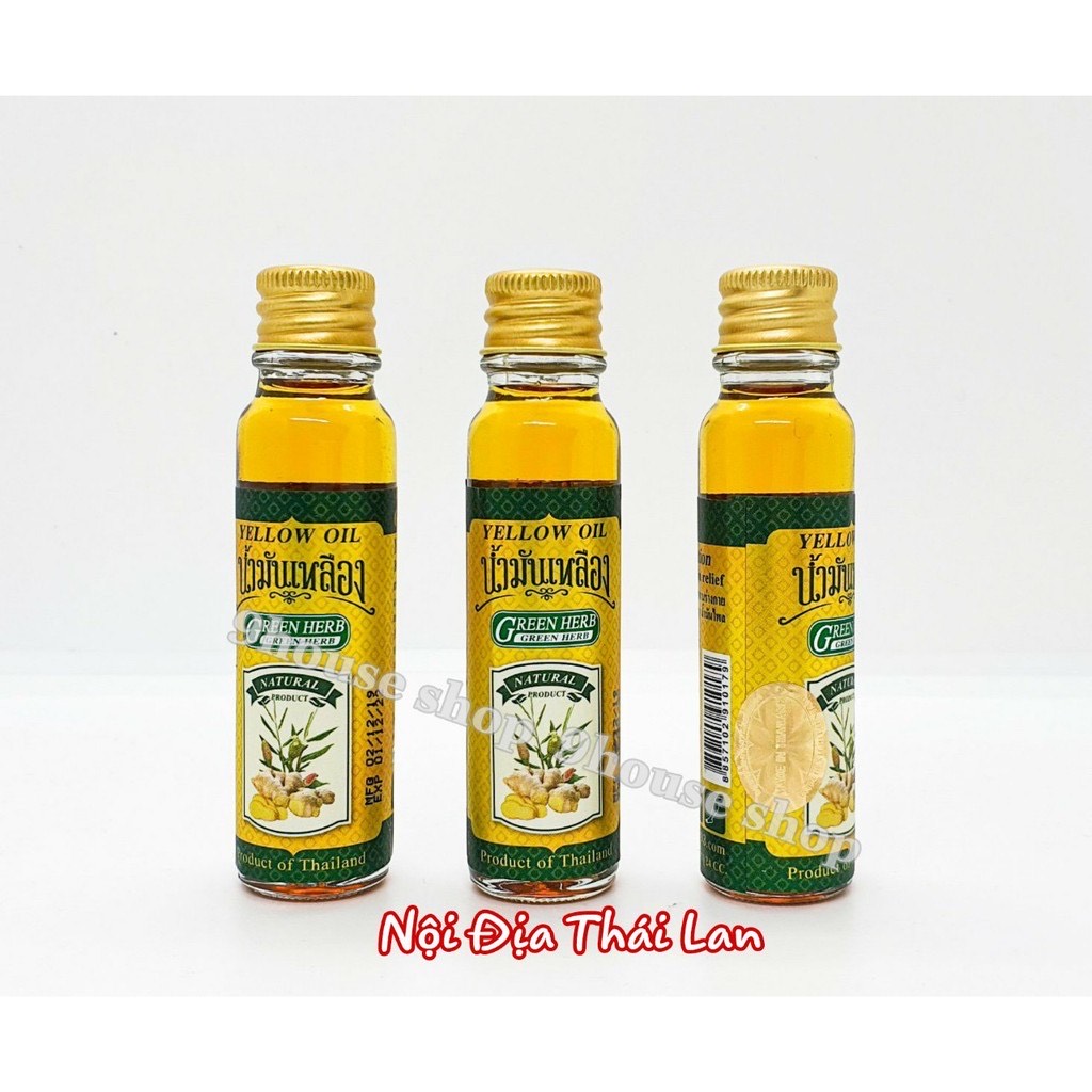 (Size Đại 24ml) 01 Dầu Nóng Xoa Bóp Nghệ Gừng Yellow Embrocation Thái Lan