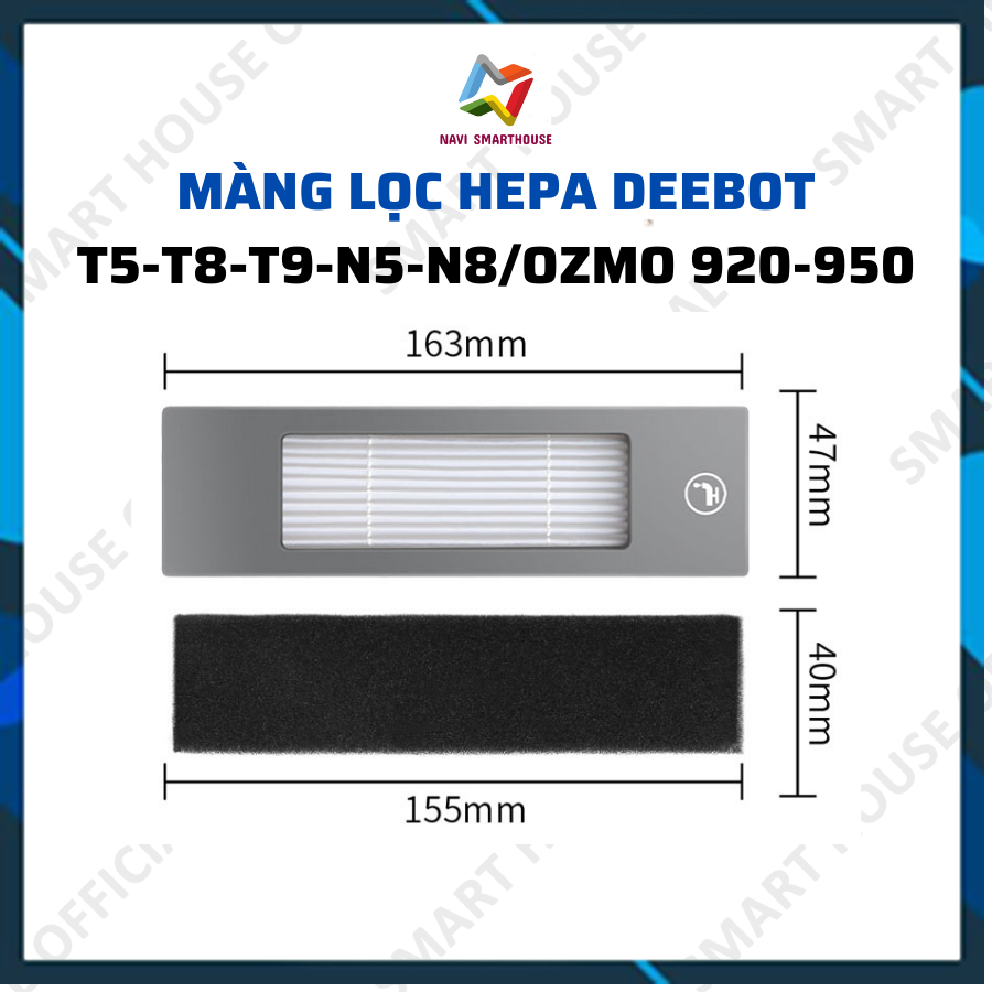 [FREESHIP]Màng Lọc Hepa  Robot Hút Bụi Debot serie T5, T8, N8, N5, Ozmo 920, Ozmo 950