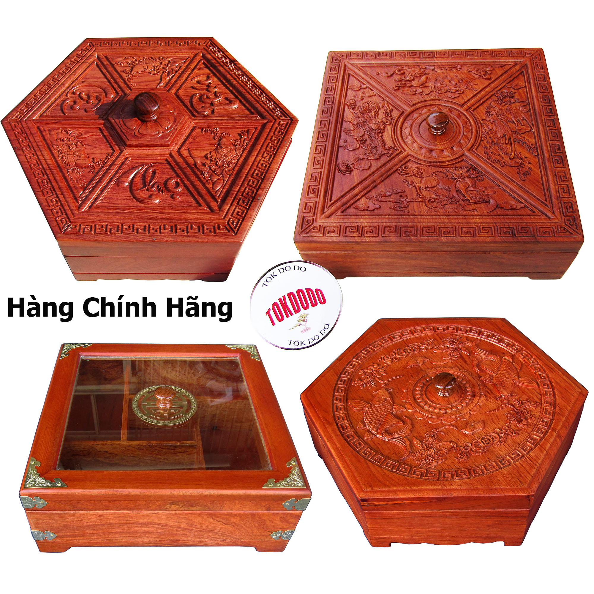 Khay bánh kẹo, Hộp mứt Tết Gỗ Hương "Shop FreeShip Max Quý Khách Ra Trang Chủ Lấy Mã Giảm Giá Tới 40K"