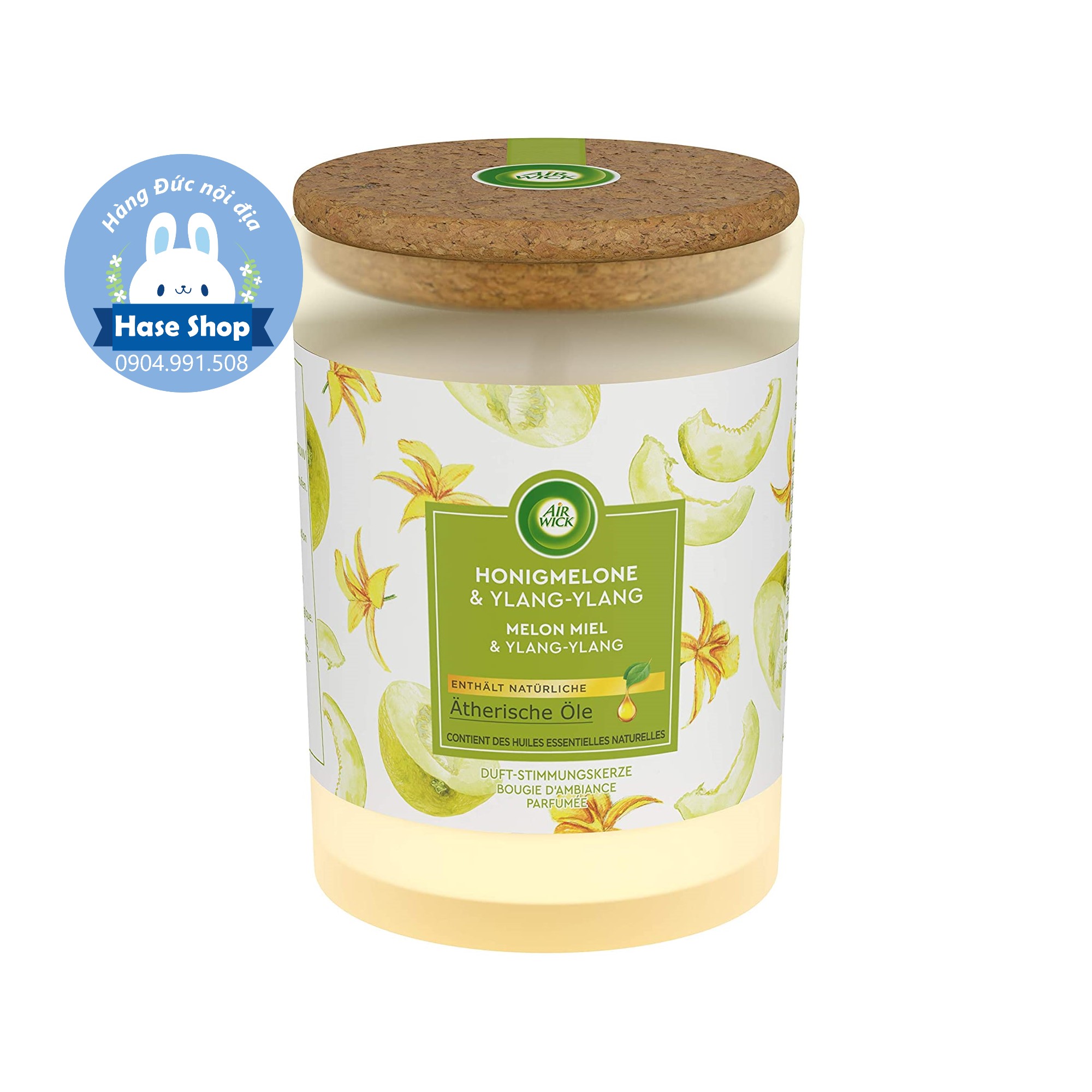 Nến thơm Airwick Đức hương hoa hoàng lan dưa vàng - nội địa đủ bill
