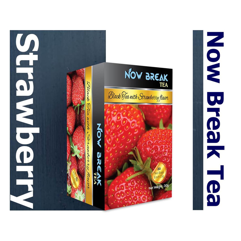 Trà Dâu Tây Now Break Tea, 20 túi trà