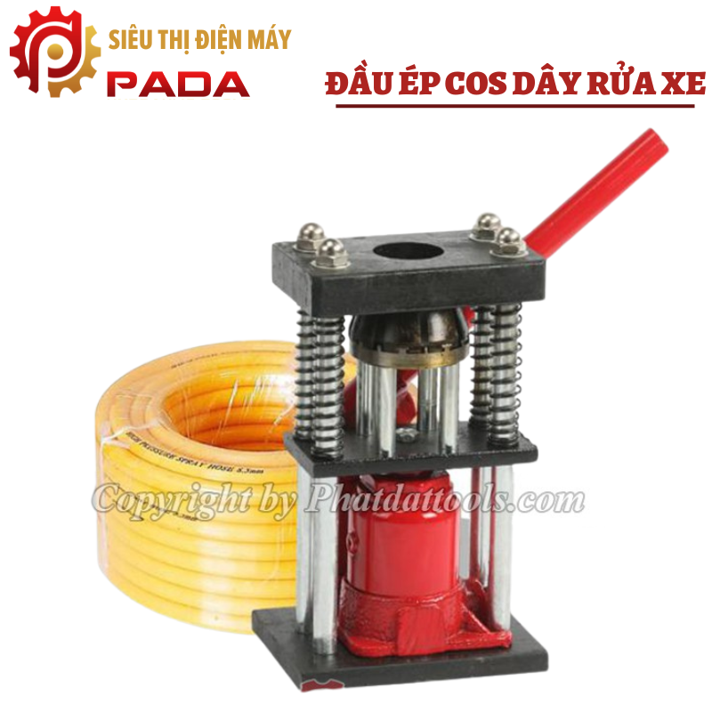 Máy ép đầu cos thủy lực ống dây cao áp 3 tấn-Ép dây rửa xe đầu rời,dây hơi,dây thủy lực