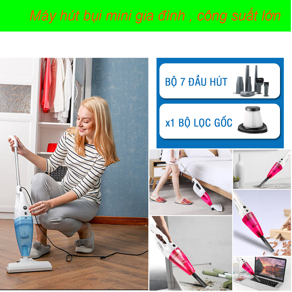 Máy Hút Bụi Mini Cầm Tay, Giá Máy Hút Bụi Gia Đình, Máy Hút Bụi Mini Giá Rẻ. Với 650W Công Suất Cực Lớn Với Bộ Lọc Thông Minh HEPA giúp loại bỏ hoàn toàn vi khuẩn, bụi bẩn, rác thải giúp bảo vệ sức khỏe.
