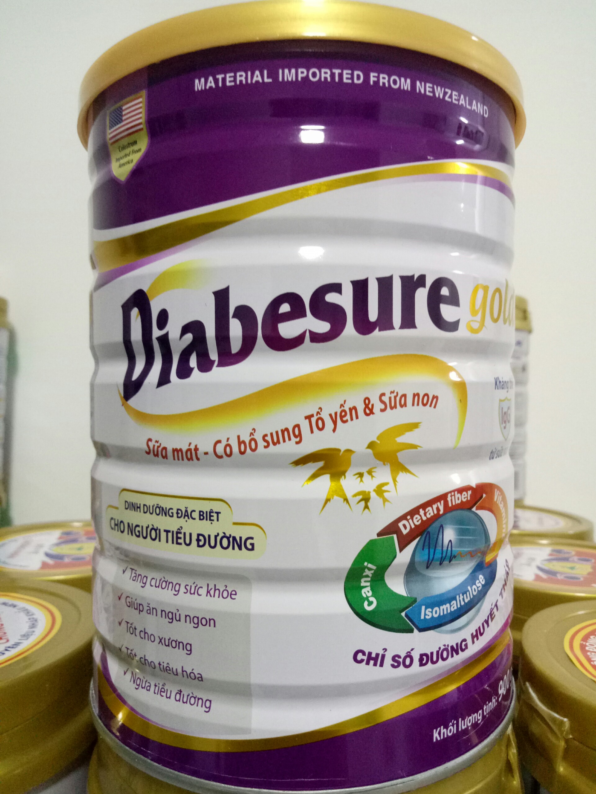 Date mới Sữa bột Diabesure Gold 900g dành cho người tiểu đường bổ sung tổ