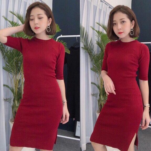 Đầm body thun cotton lụa