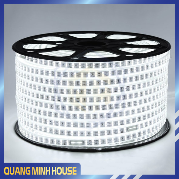Dây led đôi màu trắng 1m; 5m; 10m với 2835 mạch đôi, lõi đồng, vỏ bọc nhựa silicon